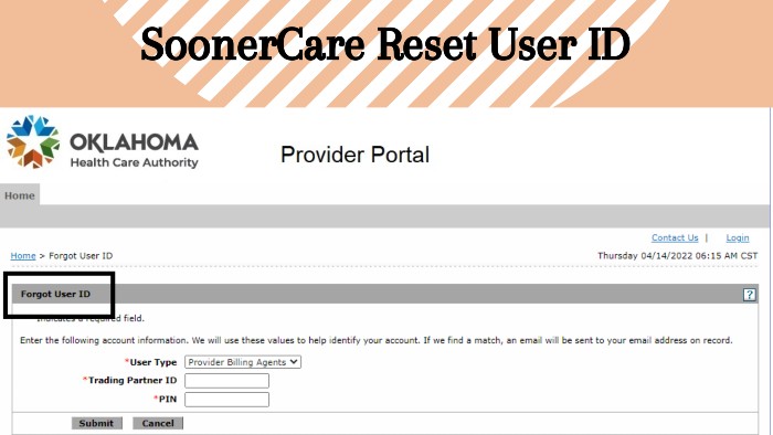 SoonerCare-Reset-User-ID